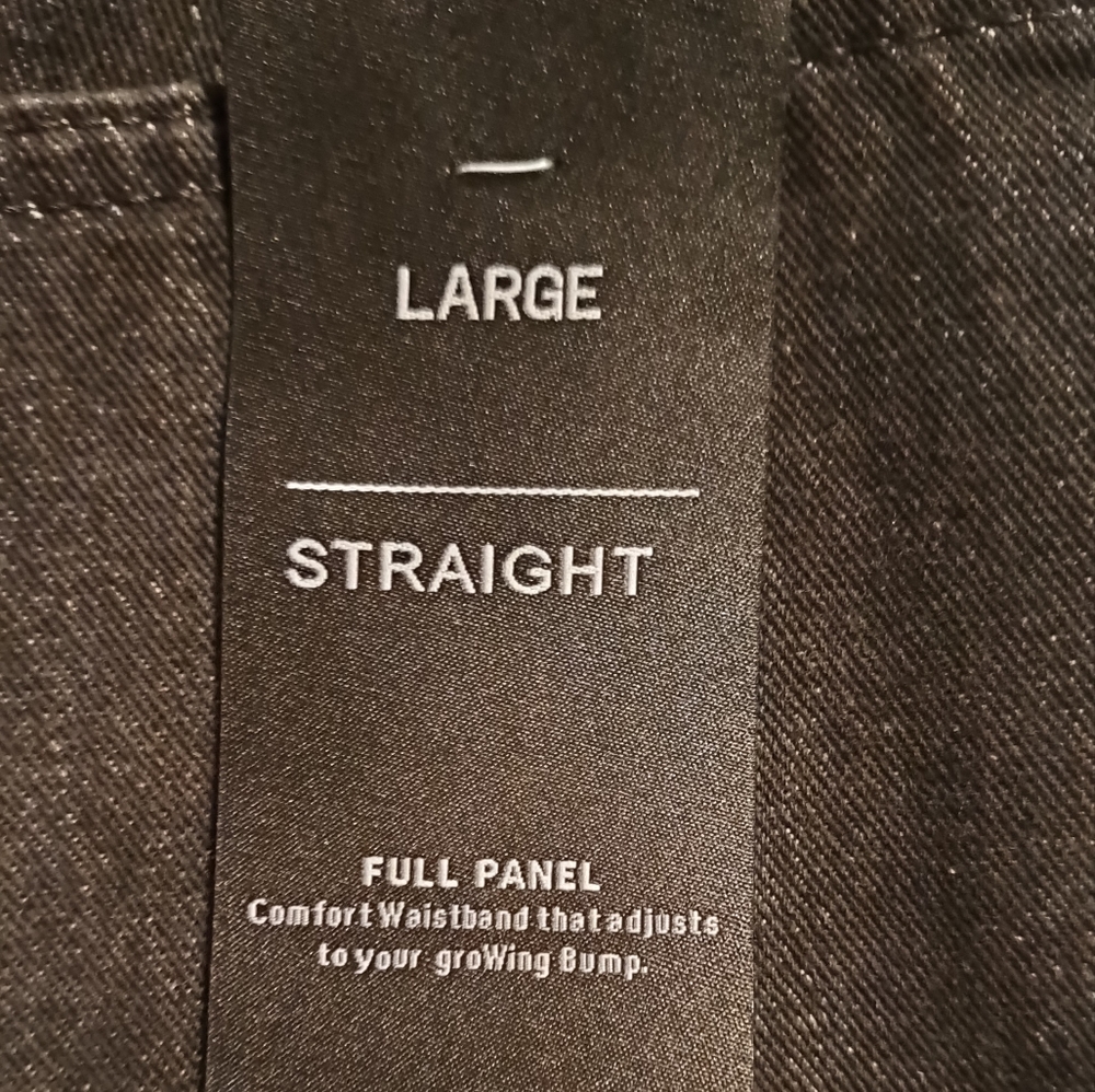 Maternity Large straight full panel pants